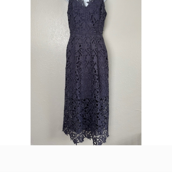 ASTR the label lace navy blue sleeveless midi dress XL - Picture 1 of 3